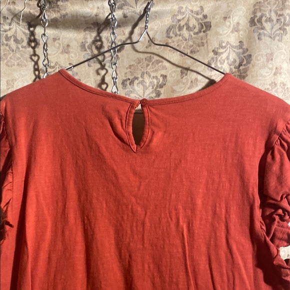Embroidered Rust Top - Picture 7 of 8